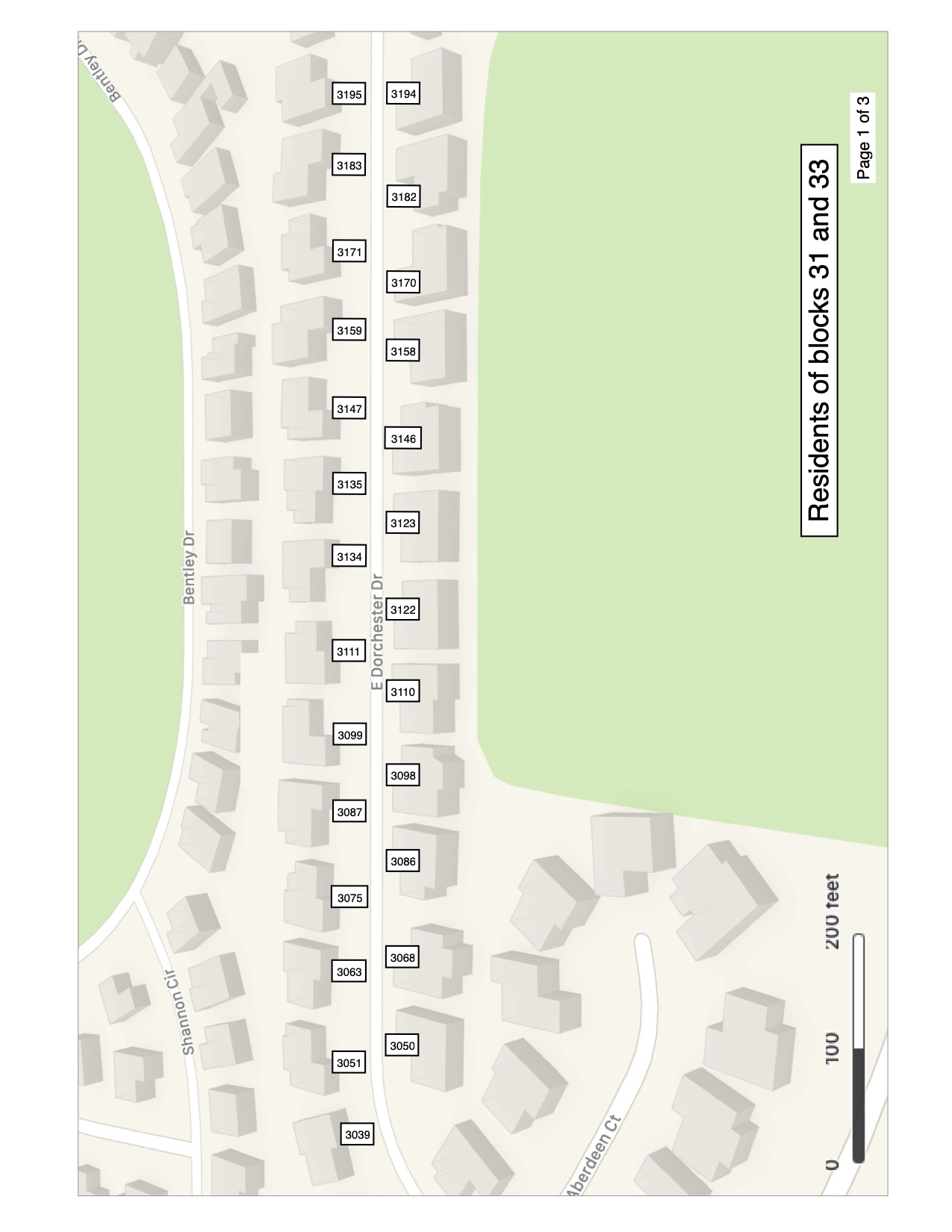 East Dorchester Drive Neighbors